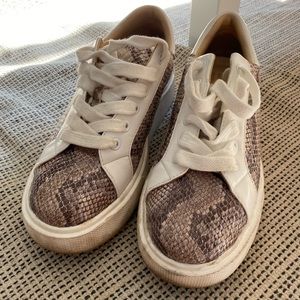 Snakeskin Print Sneakers